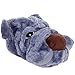 Silver Lilly Dog Slippers - Novelty Plush Comfortable Animal Bulldog Slippers for Kids & Adults