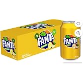 Fanta Pineapple Soda Soft Drink Fridge Pack Cans, 12 fl oz, 12 Pack | Naturally fruit-flavored and caffeine-free, packaging may vary