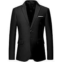 YUNCLOS Men's Slim Fit Casual 1 Button Notched Lapel Blazer Jacket