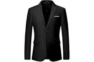 YFFUSHI Mens Slim Fit Blazer Jacket Two-Button Notched Lapel Casual Suit Jacket