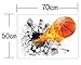 3D Basketball Wall Sticker Decal Living Room Bedroom Decor for Men Teenager Boy Kid Children Baby Room Nursery Wall Art Murals Wallpaper Poster