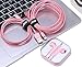 Miger Premium Earphones/Earbuds/Headphones with Stereo Mic and Volume Control and 2 Pack(3.3ft/6.5ft) Nylon Lightning 8-Pin Cable for iPhone 6/5, iPad/iPod (Rose Glod)