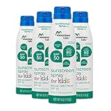 Mountain Falls Kids Sunscreen Continuous Spray, SPF 50 Broad Spectrum UVA/UVB Protection, 6 Ounce (Pack of 4)