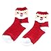 Aivtalk Womens Christmas Holiday Striped Fuzzy Socks Crew Socks, Warm Butter Soft, 6 Pair Pack