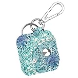 Fintie Tile Mate/Sport/Style Case with Carabiner Keychain, Anti-scratch Vegan Leather Protective Skin Cover for Tile Mate and Tile Pro Series Item, Emerald Illusions