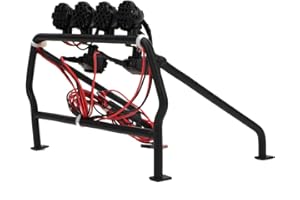Generic 1/10 RC Car Roll Cage Metal Roll Cage with 6 LED Light Fit for SCX10 1/10 Axial RC Car