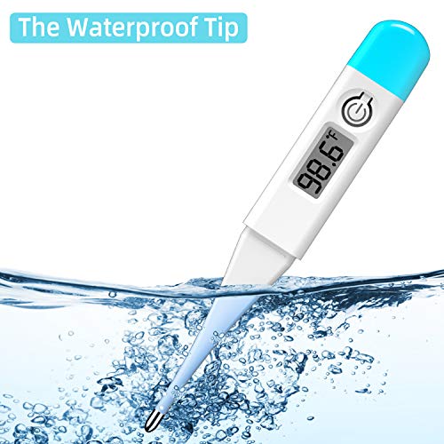 Digital Thermometer, LCD Basal Body Thermometer, Waterproof, Accurate