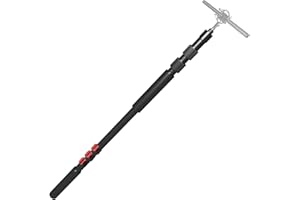 DNSBABI Portable Handheld Boom Pole for Shotgun Mic, 3-Section Extendable Microphone Arm for Filming with 3/8" and 5/8" Threads, 3ft to 8.3ft Adjustable Length