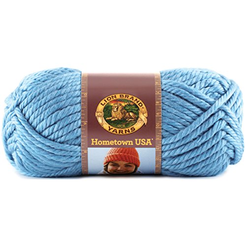Lion Brand Yarn 135-107L Hometown USA Yarn, Charlotte Blue