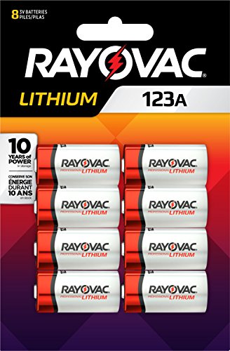 baterías rayovac 123a , baterías de litio 123a, ideales para cámaras