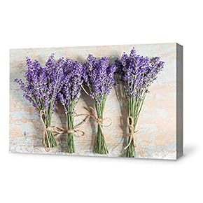 Canvas Wall Art for Living Room,Bedroom Home Artwork Paintings Romantic Lavender Ready to Hang - 12x18 inches