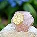 Orgone Dodecahedron Crystal - Emf Protection Flower Of Life Orgone Energy Generator - Rose Quartz Orgonite Dodecahedron Crystal for - Chakra healing Psychic Growth Love Stone