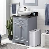 Lantaly Slimline Wooden Bathroom Storage Unit White view 2