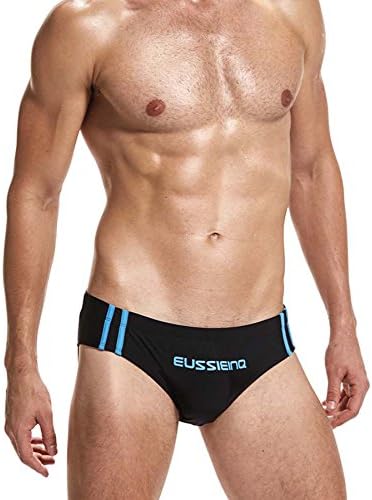 Mens Swimming Briefs Swim Trunks Bikini Swimsuit Swimwear Suit Short for Men XL Black