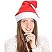 QBSM 10 pcs Christmas Santa Claus Hats Classic Red Cap for Adult Kids Xmas Party