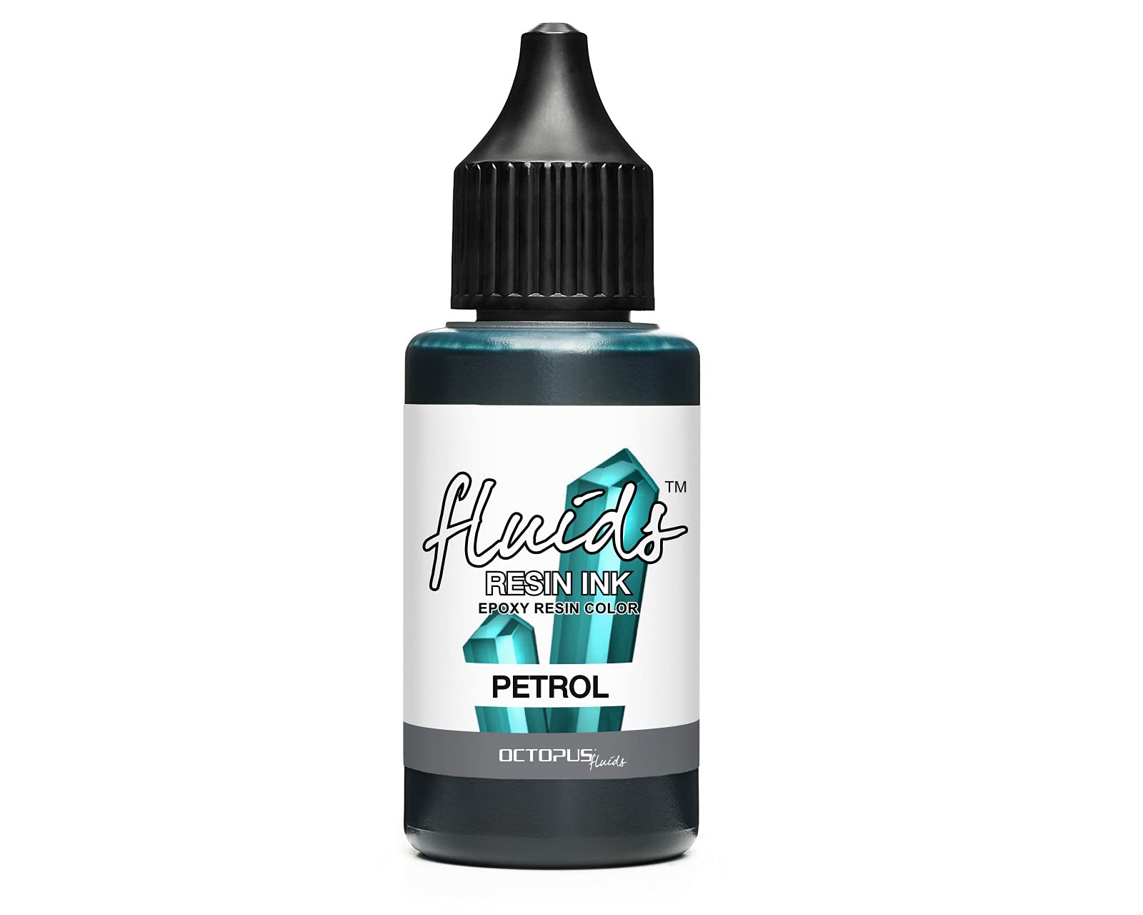 Octopus Fluids Resin Ink Petrol, Alcohol Ink for Epoxy Resin and UV Resin, epoxy Resin Colour Translucent for Resin Art, Resin dye Liquid, 30 ml, Turquoise