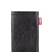 fitBAG Beat Black Custom Tailored Sleeve for ZTE Axon M. Fine Nappa Leather Pouch with Integrated Microfibre Lining for Display Cleaning