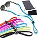 6 Pack Sunglass Glasses Straps Adjustable and Stretchy - Universal Fit for Kids to Adult Sunglasses - Active Sport Eyewear Retainers for Anti Slip Protection