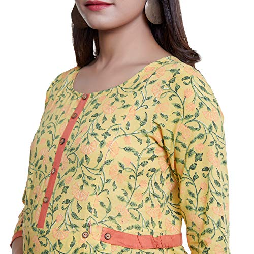 anayna Women's Cotton Maternity ALine Kurta/Dress/Breastfeeding