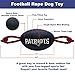 Pets First NFL New England Patriots Football Dog Toy, Tough Quality Nylon Materials, Strong Pull Ropes, Inner Squeaker, NFL Team Color