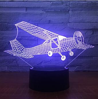 Alten Stil Segelflugzeug Flugzeug 3d Led Lampe 7 Farben