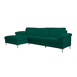 EMKK 103” Velvet Modular Sectional Sofa