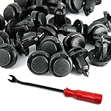 QMET 10 mm 40 pcs/pack Push-Type Nylon Bumper Fender Flare Fastener Remaches Clips 91503-SZ3 – 003 plástico Fastener Remover para Honda Accord Civic CR-V RDX RL RSX TL TSX