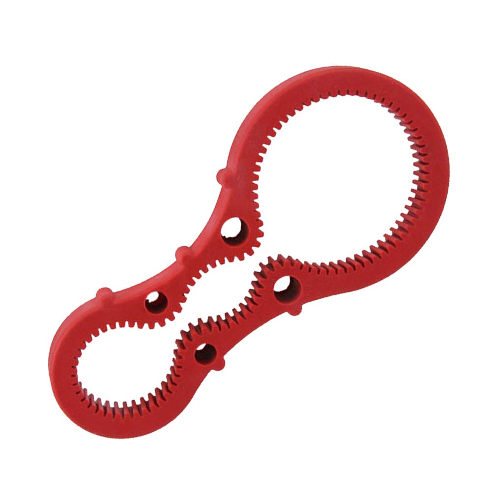 Runaup 3 in 1 Silicone Multi Opener Tool, Kitchen Grippers Jar Can Bottle Opener for Weak Hands Seniors with Arthritis (Red)
