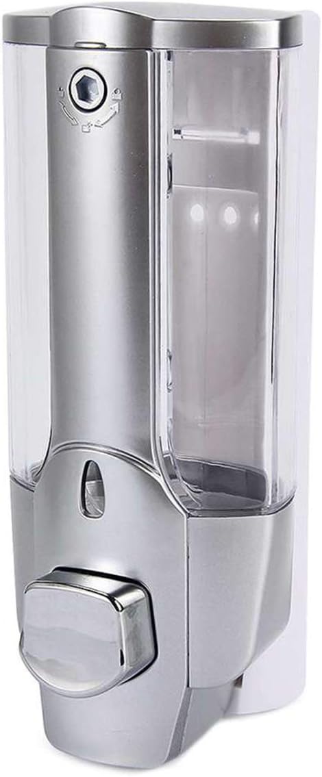 HelloCreate 350ML Single Head Wall Soap Dispenser Manual Soap Dispenser,Kitchen Bathroom Wall Mounted Liquid Soap Dispenser Bathroom Hand Sanitizer Dispenser Shower Gel Shampoo Containers