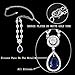 EVER FAITH Crystal CZ Bridal Eye-Shaped Tear Drop Pendant Jewelry Set Sapphire Color Silver-Tone