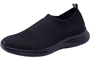 konhill Women's Walking Tennis Shoes - Lightweight Athletic Casual Gym Slip on Sneakers