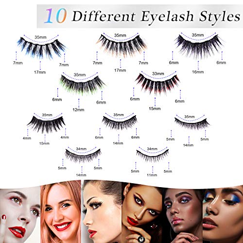 Eyeliner and Lashes Kit, 2021 Upgraded Eyelashes with