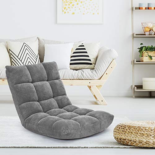 Floor Chair with Back Support, Floor Gaming Chairs w/ 14