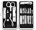 Keiby Citom Professional Stainless Steel Nail Clipper Travel & Grooming Kit Nail Tools Manicure & Pedicure Set of 12pcs with Luxurious Case