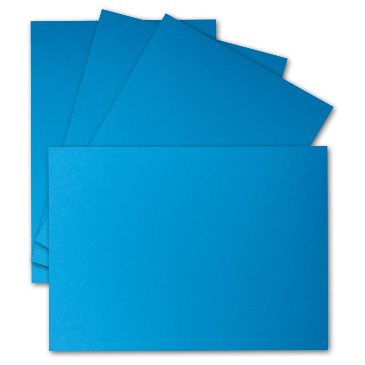 FarbenFroh by GUSTAV NEUSER 25 single cards DIN A6-10.5 x 14.8 cm 240 g/m² azure blue construction cardboard craft paper craft cardboard craft cards blank postcards