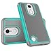Tekcoo Case Compatible with LG Phoenix 3/LG Fortune/LG LV1/Risio 2/K4 2017, [Tmajor] Shock Absorbing Rubber Silicone Plastic Scratch Resistant Defender Bumper Sturdy Cute Hard Cases Cover [Turquoise]