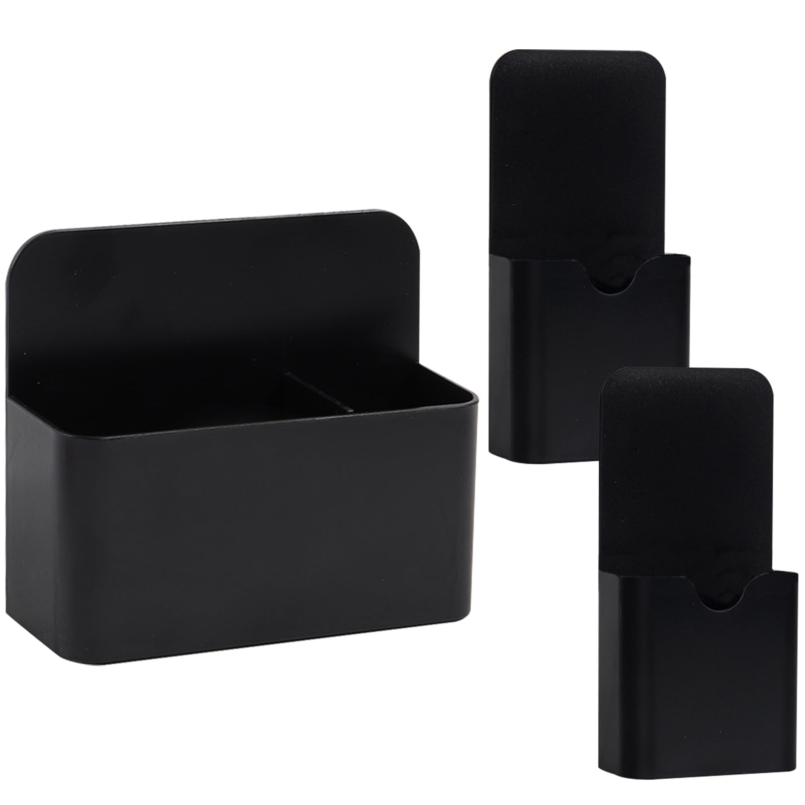 Nayubo 3Pcs Magnetic Dry Erase Marker Holder Magnetic Pen Holder Magnetic Marker Holder Pen Pencil Storage Organizer for Office Home Whiteboard Refrigerator Locker Accessories(Black)