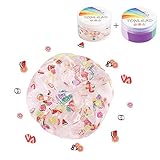 2Pcs Magic Crystal Fruit Slime+Fluffy Slime, Children's Gift Floam Slime Stress Relief Toy Soft Rubber for Kids, Students, Birthday, Party, Year Gift Arts Crafts School Supplies, Gift Box