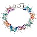 Heirloom Finds Colorful Enamel Butterfly Bracelet in Silver Tone with Magnetic Clasp