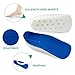 Optifeet Height Increase Insoles Ergonomic 3/4 Length Heel Lift Inserts with Massaging Nodules (2CM)(Blue & White)