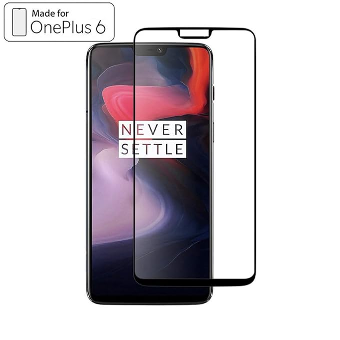 Rainbow Oneplus 6 Full Coverage 3d Tempered Glass Screen Guard Screen Protector For Oneplus 6 Black Amazon In Electronics
