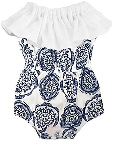 LUNIWEI Infant Baby Kids Girls Print Romper Jumpsuit Outfits