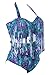 Spring Fever Women's Retro High Waist Braided Fringe Bikini Swimwear Plus Size C Red Cobra 2XL (US: 12-14)