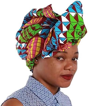 African Show African Print Head Wraps 68"x 21" African Scarf for Women Soft 100% Polyester Material