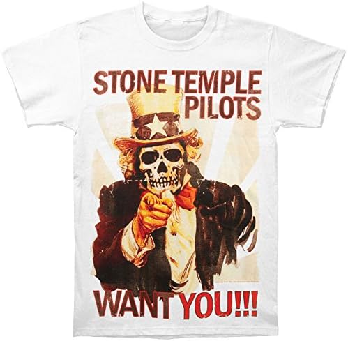 Stone Temple Pilots Men's Want You Slim Fit T-shirt Medium White