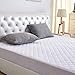 VECELO 4 Layers Reinforced Waterproof Mattress Protector Cover Hypoallergenic 100% Vinyl Free, Deep Pocket & Fitted Sheet, Queen Size, White