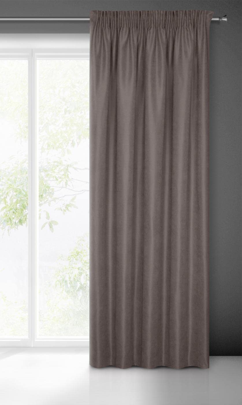 Eurofirany Plain Curtain with Ruffle Tape for Living Room/Bedroom