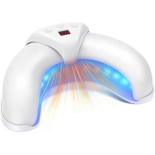 Nail Laser Fungus Device for Multiple Toenails & Fingernails with 405 nm Infrared Light + 365nm Blue Light,Nail Repair Solution for Damaged and Discolored Nails, Suitable for Home Use (White)