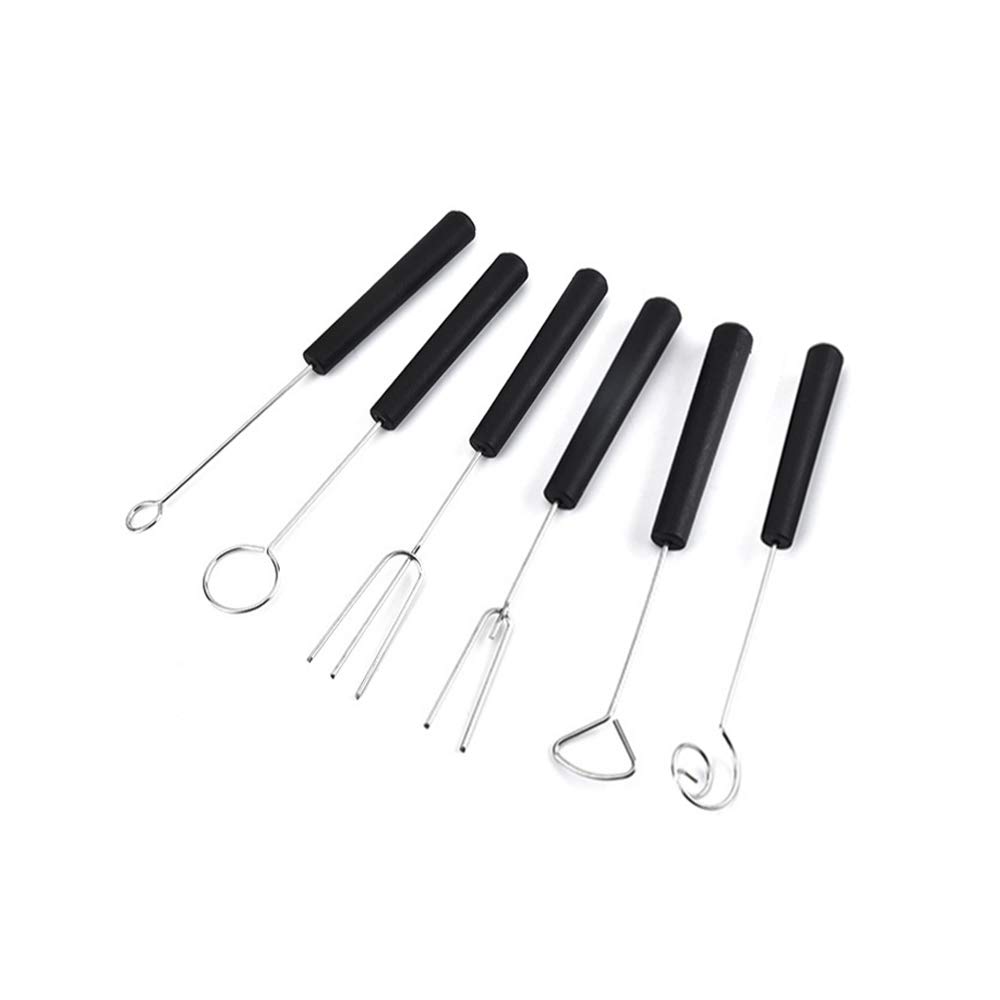 6pcs Stainless Steel Dipping Fork Set Perfect for Handmade Chocolates Fondue Cheese