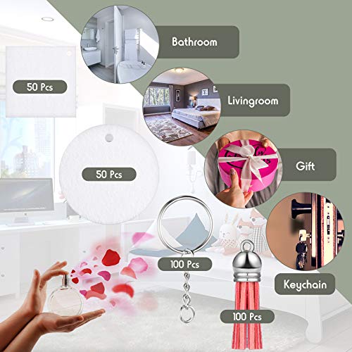 300 Pieces Sublimation Blanks Keychains with Suede Leather Tassel Air